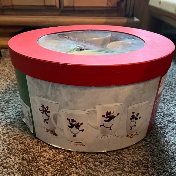 Vintage set of dancing snowman mugs (Set of 4) - Picture 3 of 9